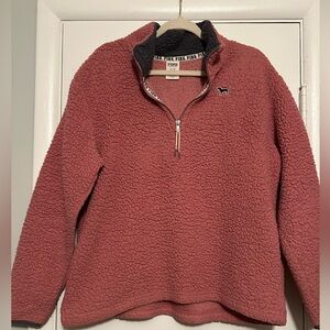 Victoria’s Secret PINK Sherpa fleece quarter zip